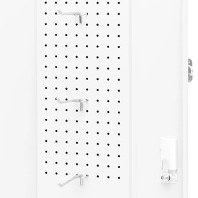 vidaXL Ντουλάπα για Σέλα Λευκό 53 x 53 x 140 εκ. Ατσάλινο