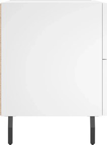 vidaXL Κομοδίνο Λευκό 40 x 35 x 47,5 εκ. από Επεξεργασμένο Ξύλο