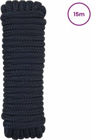 vidaXL Σχοινί Boat 10 mm 15 m Βασιλικό Μπλε Πολυεστέρας