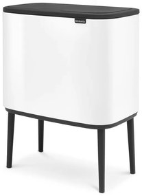 Κάδος απορριμμάτων Brabantia Bo Touch 36L, Ομαλό και αθόρυβο άνοιγμα, Μεγάλο άνοιγμα, Λευκό