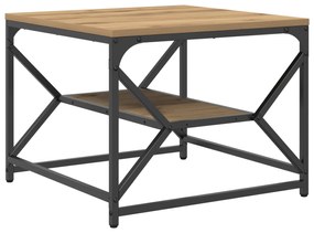 vidaXL Τραπέζι καφέ με ράφι από ξύλο 51x50x40 εκ. Επεξεργασμένο ξύλο