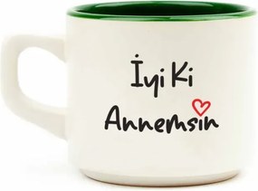 Stewehome Κούπα από κεραμικό για τη Γιορτή της Μητέρας Λευκό 7x7x6 cm