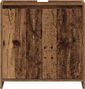 vidaXL Ντουλάπι Νιπτήρα Μπάνιου Παλιό Ξύλο 60x33x60 εκ