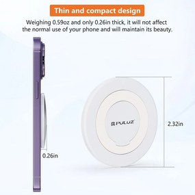 Puluz Μαγνητικός Καθρέφτης με MagSafe για Κινητά Λευκό