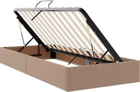 vidaXL Κρεβάτι Οθωμανικού Τύπου Καπουτσίνο 90 x 200 cm Τεχνητό Δέρμα