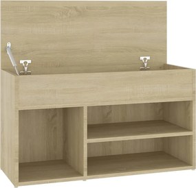 vidaXL Παπουτσοθήκη Sonoma Δρυς 80 x 30 x 45 εκ. από Επεξ. Ξύλο