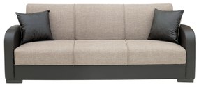 14210015 Καναπές Κρεβάτι Τριθέσιος ArteLibre MARTINI Καφέ PU 215x84x84cm