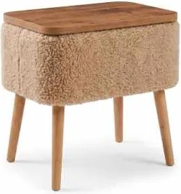 Κομοδίνο Μπεζ / Φυσικό MIVANAL 60x30x55