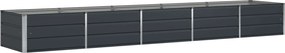 vidaXL Γλάστρα Ανθρακί 400 x 80 x 45 cm Ατσάλι