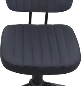 Καρέκλα γραφείου Romano Megapap από τεχνόδερμα χρώμα μαύρο 46x53x79/86εκ.