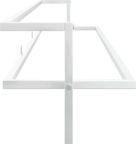 vidaXL Βάση για Πετσέτες Επιτοίχια Λευκή 95 x 25 x 22 εκ. Σιδερένια
