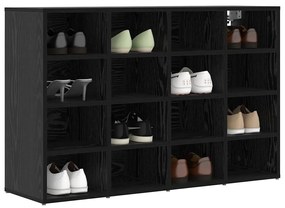 vidaXL Παπουτσοθήκη Μαύρη δρυς 103 x 30 x 67 εκ. Επεξεργασμένο ξύλο