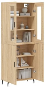 vidaXL Ντουλάπι Sonoma δρυς 69,5 x 34 x 180 εκ. από Επεξεργασμένο Ξύλο