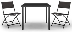 vidaXL Σετ Τραπεζαρίας Εξωτερικού Χώρου 3 Τεμαχίων από Ατσάλι