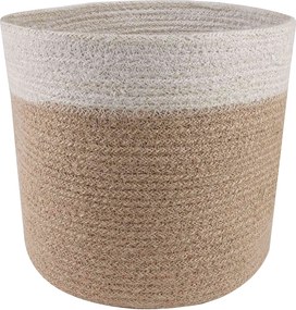 vidaXL Σετ Γλαστρών 2 pcs Φυσικό και Λευκό Ø 21 x 21 εκ