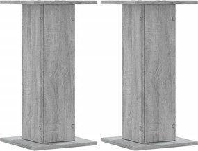 vidaXL Βάσεις Φυτών 2 Τεμ. Γκρι Sonoma 30x30x60 εκ. Επεξεργασμένο Ξύλο