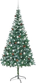 vidaXL Τεχνητό Χριστουγεννιάτικο Δέντρο Πράσινο 210 cm PVC και Χάλυβας