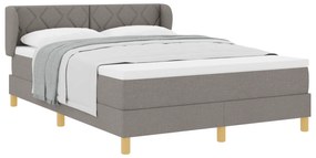 vidaXL Κρεβάτι Ανοιχτού Κουτιού με Στρώμα σε Taupe - 160x200 εκ Ύφασμα