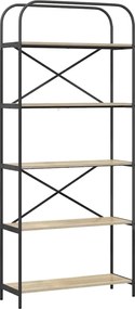 vidaXL Ράφι Βιβλίων Δρύς Sonoma 80 x 30 x 183 εκ Επεξεργασμένο ξύλο