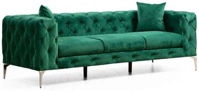 Καναπές Τριθέσιος Como 569HLN1134 237x90x70cm Green