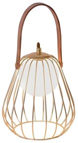 Επιτραπέζιο Φωτιστικό Levik 4195700 Gold Viokef Metal, Leather