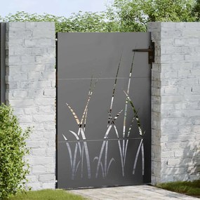 vidaXL Πύλη Κήπου Μαύρο 85 x 125 cm Ατσάλι με Επικάλυψη Πούδρας