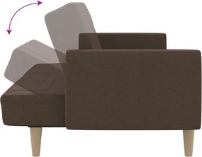 vidaXL Καναπές Κρεβάτι Διθέσιος Taupe Υφασμάτινος