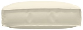 vidaXL Μαξιλάρι Παλέτας για Κάθισμα Κρεμ 60 x 60 x 12 εκ Υφάσματος Oxford
