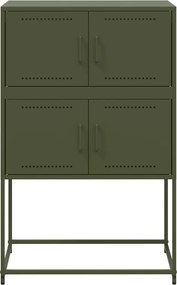 vidaXL Ντουλάπι Πράσινο Λαδί 68,5x38,5x107 εκ. από Ατσάλι