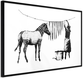 Αφίσα - Banksy: Washing Zebra Stripes - 30x20 - Μαύρο - Χωρίς πασπαρτού