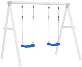 vidaXL Κούνιες με Σχοινιά 2 τεμ. Μπλε 37 x 15 εκ. από Πολυαιθυλένιο