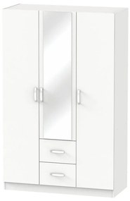 Ντουλάπα Tρίφυλλη Dillion 120x52x190cm White Three Door