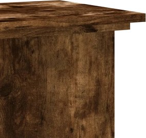 vidaXL Βάσεις Φυτών Καπνιστή Δρυς 33x33x60 εκ Επεξεργασμένο Ξύλο