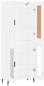 vidaXL Ντουλάπι Λευκό 69,5x34x180 εκ. από Επεξεργασμένο Ξύλο