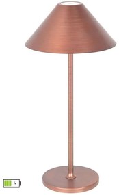 Φωτιστικό Επιτραπέζιο Επαναφορτιζόμενο Cone 4275202 Φ15x32,3cm Dim Led 321lm Copper Viokef