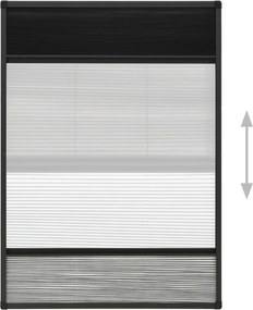 vidaXL Σήτα Παραθύρου Πλισέ με Σκίαστρο 80 x 120 εκ. Αλουμινίου