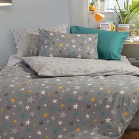 Σεντόνια Παιδικά Stars Above (Σετ 3τμχ) Grey Nef-Nef Homeware Μονό 170x260cm 100% Βαμβάκι