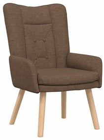 vidaXL Χαλαρωτική Πολυθρόνα Καφέ 63 x 67 x 94 εκ. ύφασμα