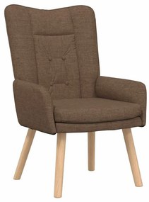 VidaXL Πολυθρόνα Καφέ 63 x 67 x 94 εκ. Ύφασμα και κόντρα πλακέ