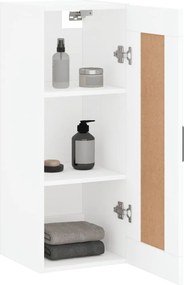 vidaXL Ντουλάπι Τοίχου Λευκό 34,5 x 34 x 90 εκ. από Επεξεργασμένο Ξύλο