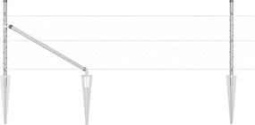 vidaXL Στύλος Περιφράξεων Ασημί 10 x 0,4 m (50 mm πλέγμα) Ατσάλι