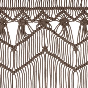 vidaXL Κουρτίνα Μακραμέ Taupe 140 x 240 εκ. Βαμβακερή