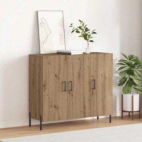 vidaXL Πλαϊνό γραφείο artisan δρυς 90 x 34 x 80 εκ. Επεξεργασμένο ξύλο