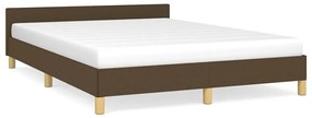vidaXL Σκελετός Κρεβατιού Χωρίς Στρώμα Καφέ 140x200 εκ.Υφασμάτινο
