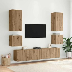 vidaXL Ντουλάπι Τηλεόρασης Τοίχου Artisan Oak Επεξεργασμένο ξύλο