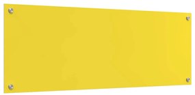 vidaXL Πίσω Πάνελ Κουζίνας Κίτρινο 110 x 40 x 0.6 εκ. σκληρυμένο γυαλί
