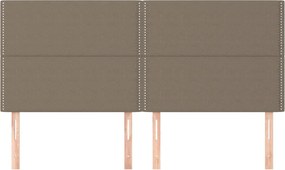 vidaXL Κεφαλάρι Κρεβατιού Μπεζ 180x5x118/128 εκ. Ύφασμα