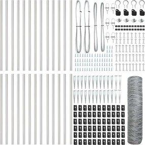 vidaXL Στύλος Περιφράξεων Ασημί 50 x 1 μ (36 μμ πλέγμα) Ατσάλι
