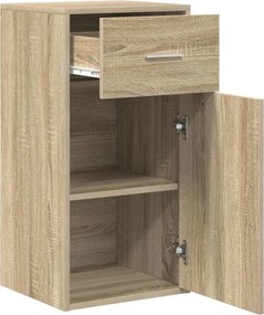 vidaXL Πλαϊνό γραφείο με συρτάρι Δρύς Sonoma 38 x 34 x 75 εκ