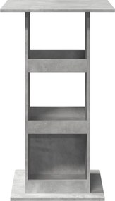 vidaXL Τραπέζι Μπαρ με Ράφια Γκρι Σκυρ. 60x60x102 εκ. Επεξεργ. Ξύλο